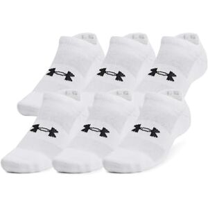 Under Armour Calcetines unisex de algodón de entrenamiento no se muestran, paquete de 6, (100) blanco/negro, talla S Under Armour Calcetines unisex de algodón de entrenamiento no se muestran, paquete de 6, (100) blanco/negro, talla S