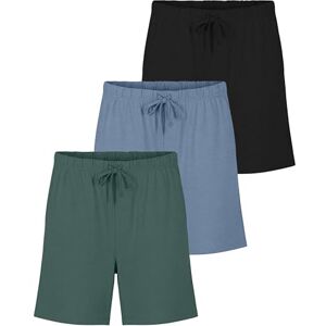 Real Essentials Paquete de 3: pantalones cortos de pijama de algodón para hombre y ropa de descanso (disponible en tallas grandes y altas), Set K, X-Large Real Essentials Paquete de 3: pantalones cortos de pijama de algodón para hombre y ropa de descanso (disponible en tallas grandes y altas), Set K, X-Large