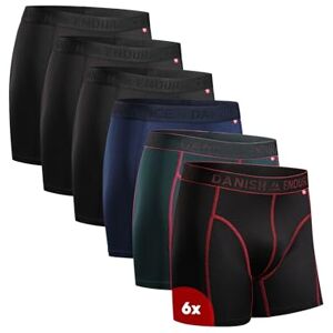 DANISH ENDURANCE Calzoncillos Deportivos, Bóxers para Hombre Ajustados, Opción Extra Largos, 6 Pack, Multicolor (3x Negro, 1x Azul, 1x Negro/Rojo, 1x Verde/Púrpura), L DANISH ENDURANCE Calzoncillos Deportivos, Bóxers para Hombre Ajustados, Opción Extra Largos, 6 Pack, Multicolor (3x Negro, 1x Azul, 1x Negro/Rojo, 1x Verde/Púrpura), L
