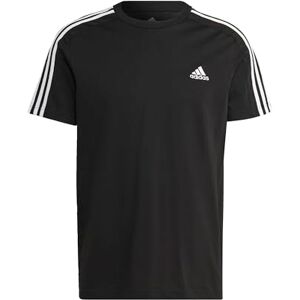 Adidas Essentials Playera de Punto Individual de 3 Rayas para Hombre, Negro/Blanco, X-Large Adidas Essentials Playera de Punto Individual de 3 Rayas para Hombre, Negro/Blanco, X-Large