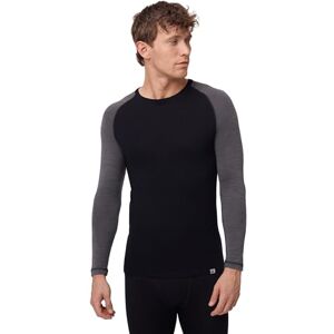 DANISH ENDURANCE Camiseta Térmica Merino para Hombre, Capa Base para Frío, con o Sin Media Cremallera, Negro/Gris Oscuro, XL DANISH ENDURANCE Camiseta Térmica Merino para Hombre, Capa Base para Frío, con o Sin Media Cremallera, Negro/Gris Oscuro, XL