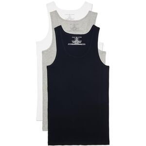 Tommy Hilfiger Cotton Classics A Camisetas Interiores para Hombre, Paquete de 3, Blanco, Gris Jaspeado, Azul Marino, Large Tommy Hilfiger Cotton Classics A Camisetas Interiores para Hombre, Paquete de 3, Blanco, Gris Jaspeado, Azul Marino, Large
