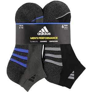 Adidas Calcetines de corte bajo para hombre (6 pares), 6 unidades, para zapatos de talla 6 a 12, color negro Adidas Calcetines de corte bajo para hombre (6 pares), 6 unidades, para zapatos de talla 6 a 12, color negro