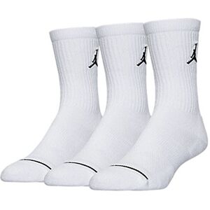 Nike Jordan Jumpman Crew Calcetines (paquete de 3) (talla L) Unisex, Blanco, Large Nike Jordan Jumpman Crew Calcetines (paquete de 3) (talla L) Unisex, Blanco, Large