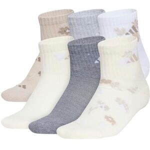 Adidas Calcetines Deportivos Acolchados para Adultos, 6 Unidades, Unisex, para un Cuarto, Beige/Multicolor/Wonder White, Large Adidas Calcetines Deportivos Acolchados para Adultos, 6 Unidades, Unisex, para un Cuarto, Beige/Multicolor/Wonder White, Large
