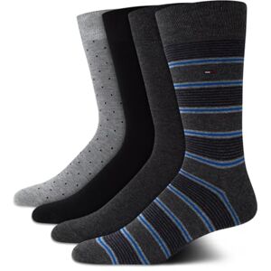 Tommy Hilfiger Calcetines de vestir para hombre, paquete de 4 calcetines ligeros de mezcla de algodón suave, calcetines elásticos cómodos para hombre, Gris jaspeado, 7-12 Tommy Hilfiger Calcetines de vestir para hombre, paquete de 4 calcetines ligeros de mezcla de algodón suave, calcetines elásticos cómodos para hombre, Gris jaspeado, 7-12