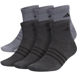 Adidas Superlite Calcetines para hombre, paquete de 6, duraderos, ligeros, atléticos, transpirables con soporte de arco de compresión, Onix Gris/Negro, Large Adidas Superlite Calcetines para hombre, paquete de 6, duraderos, ligeros, atléticos, transpirables con soporte de arco de compresión, Onix Gris/Negro, Large