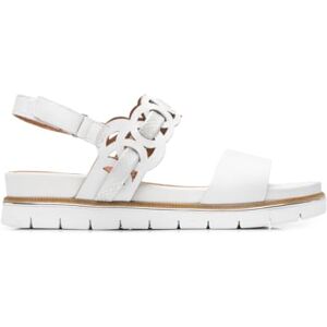 Flexi Sandalia casual para mujer con correa al talón y tiras trenzadas 135901 (Blanco-25) Flexi Sandalia casual para mujer con correa al talón y tiras trenzadas 135901 (Blanco-25)