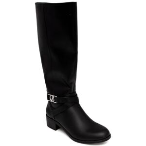 Nautica Botas de equitación de caña alta para mujer: elegantes zapatos de vestir hasta la rodilla para otoño e invierno, Black-ginita X, 24.5 Nautica Botas de equitación de caña alta para mujer: elegantes zapatos de vestir hasta la rodilla para otoño e invierno, Black-ginita X, 24.5