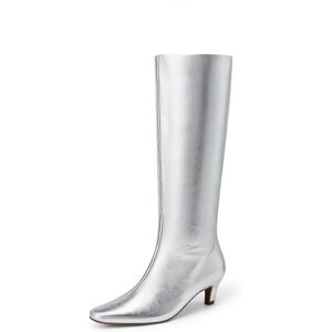 DREAM PAIRS Botas Largas de Pantorrilla Anch para Mujer, Botas Altas Hasta la Rodilla para Dama con Punta Cuadrada y Tacón de Gatito,Size 23.0 cm,Plata,DWUMKB2508 DREAM PAIRS Botas Largas de Pantorrilla Anch para Mujer, Botas Altas Hasta la Rodilla para Dama con Punta Cuadrada y Tacón de Gatito,Size 23.0 cm,Plata,DWUMKB2508