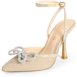 DREAM PAIRS Zapatos de Tacón Alto Destiny para Mujer, Zapatillas con Punta Cerrada y Tiras para Bodas Novias y Fiestas,Size 22.5 cm,Oro,SDPU2208W DREAM PAIRS Zapatos de Tacón Alto Destiny para Mujer, Zapatillas con Punta Cerrada y Tiras para Bodas Novias y Fiestas,Size 22.5 cm,Oro,SDPU2208W