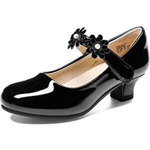 DREAM PAIRS Mary Jane Zapatos de Vestir para Niñas Bombas Tacón Bajo Fiesta de Flores Boda Princesa SDFL2317K Negro 19.0 cm DREAM PAIRS Mary Jane Zapatos de Vestir para Niñas Bombas Tacón Bajo Fiesta de Flores Boda Princesa SDFL2317K Negro 19.0 cm