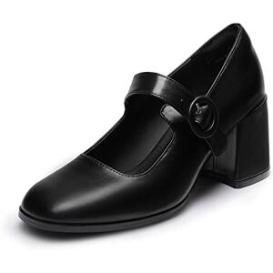 DREAM PAIRS SDPU2232W Tacones Gruesos para Mujer Tacones de Bloque Punta Cerrada Zapatos Mary Jane Vestido c?Modo Oficina Iglesia Bombas?Negro/PU?28 cm DREAM PAIRS SDPU2232W Tacones Gruesos para Mujer Tacones de Bloque Punta Cerrada Zapatos Mary Jane Vestido c?Modo Oficina Iglesia Bombas?Negro/PU?28 cm
