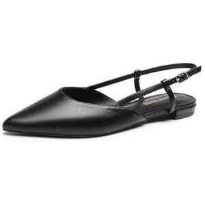 DREAM PAIRS Ballet Flats de Mujer con Tira Trasera, Zapatos Planos Elegantes de Vestir para Mujer con Punta Puntiaguda,Size 24.5 cm,Todo Negro-PU,DWUMFA2504 DREAM PAIRS Ballet Flats de Mujer con Tira Trasera, Zapatos Planos Elegantes de Vestir para Mujer con Punta Puntiaguda,Size 24.5 cm,Todo Negro-PU,DWUMFA2504