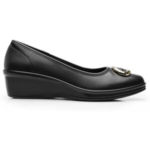 Flexi Flats de cuña para Dama con Detalle de herraje Decorativo 136704 (Negro-23.5) Flexi Flats de cuña para Dama con Detalle de herraje Decorativo 136704 (Negro-23.5)