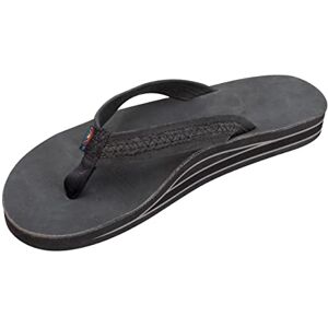 Rainbow Sandals The Willow Soporte de arco de doble capa de piel con correa mediana de 3/4 pulgadas, negro (PREMIER BLACK), 10.5-11.5 US Rainbow Sandals The Willow Soporte de arco de doble capa de piel con correa mediana de 3/4 pulgadas, negro (PREMIER BLACK), 10.5-11.5 US
