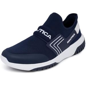 Nautica Tenis sin cordones para hombre, zapatos casuales de moda para caminar, en anchos medianos y anchos, Colnor Blanco Marino, 27 Nautica Tenis sin cordones para hombre, zapatos casuales de moda para caminar, en anchos medianos y anchos, Colnor Blanco Marino, 27