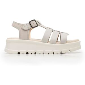 Flexi Sandalia de Piso para Mujer con Lazos Decorativos y Ajuste de Hebilla 128503 (Beige-24) Flexi Sandalia de Piso para Mujer con Lazos Decorativos y Ajuste de Hebilla 128503 (Beige-24)