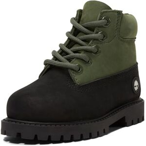 Timberland Impermeable de alta calidad para niños de 6 pulgadas, Nubuck negro con verde oscuro, 10 Toddler Timberland Impermeable de alta calidad para niños de 6 pulgadas, Nubuck negro con verde oscuro, 10 Toddler