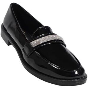 LEON Mocasin Casual Mujer Negro Charol 20325C LEON Mocasin Casual Mujer Negro Charol 20325C