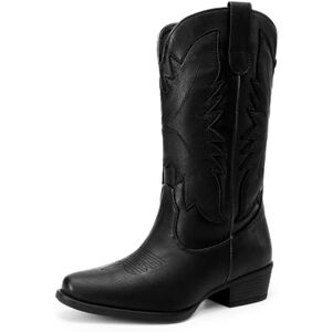 DREAM PAIRS Botas Vaqueras para Mujer, Cowboy Boots para Dama,Size 26.0 cm,Todo Negro,SDMB25005W-2 DREAM PAIRS Botas Vaqueras para Mujer, Cowboy Boots para Dama,Size 26.0 cm,Todo Negro,SDMB25005W-2