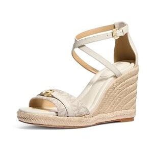 Michael Kors Mandy Sandalias de cuña para mujer, Van/Crema, 23.5 cm Michael Kors Mandy Sandalias de cuña para mujer, Van/Crema, 23.5 cm