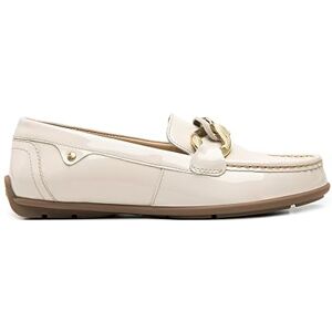 Flexi Mocasín Casual en Charol para Mujer y Detalle de Herraje en Empeine 124304 (Beige-22.5) Flexi Mocasín Casual en Charol para Mujer y Detalle de Herraje en Empeine 124304 (Beige-22.5)