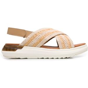 Flexi Sandalia de piso con diseños metálicos y tejidos para dama 129405 (Beige-23.5) Flexi Sandalia de piso con diseños metálicos y tejidos para dama 129405 (Beige-23.5)