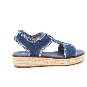 Michael Kors Berkley Sandalias de cuña para mujer, Azul (Denim), 24 cm Michael Kors Berkley Sandalias de cuña para mujer, Azul (Denim), 24 cm