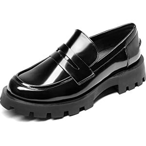 DREAM PAIRS Mocasines de Tacón Grueso con Plataforma para Mujer, Zapatos Casuales de Negocios para Mujer,Size 25.5 cm,Negro-Pat,SDLS2318W DREAM PAIRS Mocasines de Tacón Grueso con Plataforma para Mujer, Zapatos Casuales de Negocios para Mujer,Size 25.5 cm,Negro-Pat,SDLS2318W