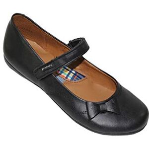 LEON Flat Balerina Escolar Coqueta NIÑA Mujer Dama Negro Piel 55915A LEON Flat Balerina Escolar Coqueta NIÑA Mujer Dama Negro Piel 55915A