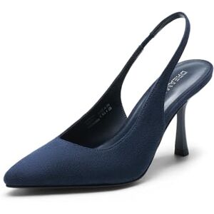 DREAM PAIRS Zapatos de Tacon Mujer con Tira Trasera y Aguja Puntiagudos Cerrados para Novia Boda Fiesta,Size 25.0 cm,Marino-Ante,DWUMPU2510 DREAM PAIRS Zapatos de Tacon Mujer con Tira Trasera y Aguja Puntiagudos Cerrados para Novia Boda Fiesta,Size 25.0 cm,Marino-Ante,DWUMPU2510