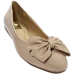 LEON Flat Balerina Casual Mujer Beige Charol 324 LEON Flat Balerina Casual Mujer Beige Charol 324