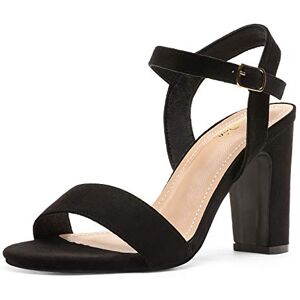 DREAM PAIRS Sandalias de TAC?n Alto y Grueso con Correa al Tobillo para Mujer, 1-Negro/Ante, 7 US DREAM PAIRS Sandalias de TAC?n Alto y Grueso con Correa al Tobillo para Mujer, 1-Negro/Ante, 7 US