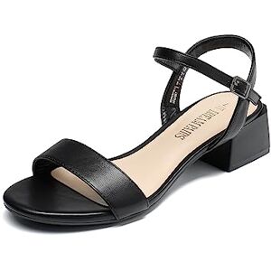 DREAM PAIRS Sandalias de tacón bajo con tira al tobillo y tacón grueso para mujer, ideales para fiestas bodas,Size 22.0 cm,Negro-Pu,SDHS2301W-1 DREAM PAIRS Sandalias de tacón bajo con tira al tobillo y tacón grueso para mujer, ideales para fiestas bodas,Size 22.0 cm,Negro-Pu,SDHS2301W-1