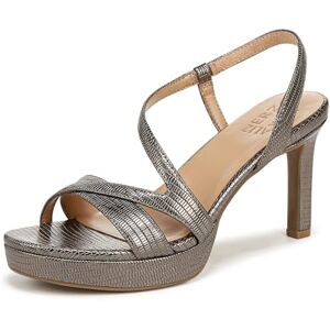 Naturalizer Abby Sandalias de vestir con plataforma de tiras para mujer, peltre (Pewter Lizard), 27 cm Naturalizer Abby Sandalias de vestir con plataforma de tiras para mujer, peltre (Pewter Lizard), 27 cm