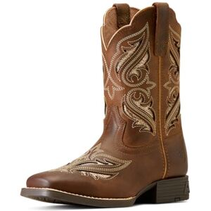 ARIAT Botas redondas unisex para niños, marrón (Sassy Brown), 9 Big Kid ARIAT Botas redondas unisex para niños, marrón (Sassy Brown), 9 Big Kid