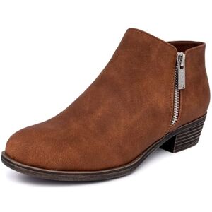 Nautica Women's Ankle Boot Dress Bootie With Side Zipper-Alara-Brown-8.5 Nautica Women's Ankle Boot Dress Bootie With Side Zipper-Alara-Brown-8.5