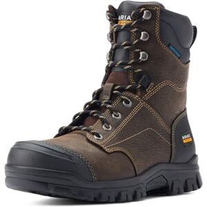 ARIAT Botas de trabajo impermeables para hombre, 8 pulgadas, estilo occidental, Marrón oscuro, 28.5 cm ARIAT Botas de trabajo impermeables para hombre, 8 pulgadas, estilo occidental, Marrón oscuro, 28.5 cm