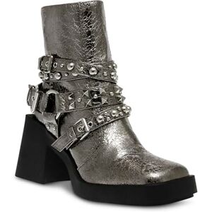 Steve Madden Botines Kolton para Mujer, Plateado, 22.0 cm Steve Madden Botines Kolton para Mujer, Plateado, 22.0 cm