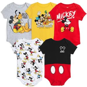 Disney Baby Paquete de 5 mamelucos para recién nacidos a bebés (recién nacido 24 meses), Mickey Mouse y amigos, 3-6 Meses Disney Baby Paquete de 5 mamelucos para recién nacidos a bebés (recién nacido 24 meses), Mickey Mouse y amigos, 3-6 Meses