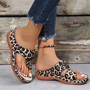 DOIX Chanclas de Cuña para Mujer Sandalias Cómodas con Soporte para El Arco para Corrección de Juanetes Zapatillas Informales de Verano Zapatos de Playa Al Aire Libre,Leopard Print,US8/EU39 DOIX Chanclas de Cuña para Mujer Sandalias Cómodas con Soporte para El Arco para Corrección de Juanetes Zapatillas Informales de Verano Zapatos de Playa Al Aire Libre,Leopard Print,US8/EU39