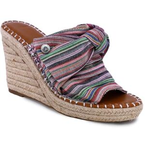 Nautica Sandalias de cuña con lazo anudado para mujer, con hebilla y hebilla, Playa multicolor, 9.5 US Nautica Sandalias de cuña con lazo anudado para mujer, con hebilla y hebilla, Playa multicolor, 9.5 US