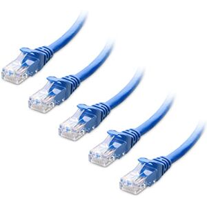 Cable Matters Paquete de 5 cables Ethernet Cat6 Snagless (Cable Cat6, Cable Cat 6) en azul 14 pies Cable Matters Paquete de 5 cables Ethernet Cat6 Snagless (Cable Cat6, Cable Cat 6) en azul 14 pies