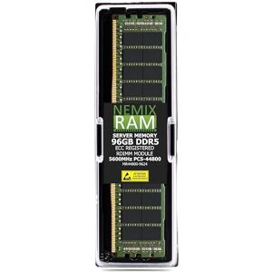 NEMIXRAM NEMIX RAM de 96 GB (1 x 96 GB) DDR5 5600 MHZ PC5-44800 2Rx4 CL46 1.1V 288-PIN ECC RDIMM Registered Server Memory Compatible con ASRock W790 WS R2.0 Motherboard NEMIXRAM NEMIX RAM de 96 GB (1 x 96 GB) DDR5 5600 MHZ PC5-44800 2Rx4 CL46 1.1V 288-PIN ECC RDIMM Registered Server Memory Compatible con ASRock W790 WS R2.0 Motherboard