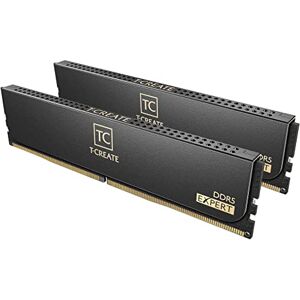 TEAMGROUP T-Create Expert Overclocking 10L DDR5 64GB Kit (2 x 32GB) 6000MHz (PC5-48000) CL34 Módulo de Memoria de computadora Ram CTCED564G6000HC34BDC01, Black-UDIMM TEAMGROUP T-Create Expert Overclocking 10L DDR5 64GB Kit (2 x 32GB) 6000MHz (PC5-48000) CL34 Módulo de Memoria de computadora Ram CTCED564G6000HC34BDC01, Black-UDIMM