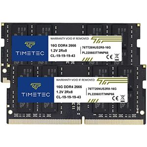 Timetec Advanced 32GB Kit (2x16GB) DDR4 2666MHz (PC4-2666V) PC4-21300 RAM para Laptop SODIMM – 260-Pin 1.2V CL19 Non-ECC Unbuffered Módulo de Memoria para Laptop, Notebook, Mini PC, All-in-One Timetec Advanced 32GB Kit (2x16GB) DDR4 2666MHz (PC4-2666V) PC4-21300 RAM para Laptop SODIMM – 260-Pin 1.2V CL19 Non-ECC Unbuffered Módulo de Memoria para Laptop, Notebook, Mini PC, All-in-One
