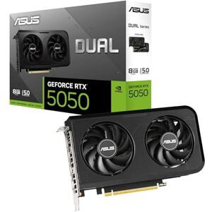 Asus Dual GeForce RTX™ 5050 8GB GDDR6 (PCIe 5.0, 8GB GDDR6, DLSS 4, HDMI 2.1b, DisplayPort 2.1b, 2 Ranuras, diseño de Ventilador de tecnología axial, tecnología 0dB, BIOS Dual y más) DUAL-RTX5050-8G Asus Dual GeForce RTX™ 5050 8GB GDDR6 (PCIe 5.0, 8GB GDDR6, DLSS 4, HDMI 2.1b, DisplayPort 2.1b, 2 Ranuras, diseño de Ventilador de tecnología axial, tecnología 0dB, BIOS Dual y más) DUAL-RTX5050-8G