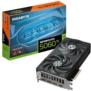 Gigabyte Tarjeta gráfica GeForce RTX 5060 Ti Eagle OC 16G, GDDR7 de 16 GB de 128 bits, PCIe 5.0, Sistema de enfriamiento WINDFORCE, Tarjeta de Video GV-N506TEAGLE OC-16GD Gigabyte Tarjeta gráfica GeForce RTX 5060 Ti Eagle OC 16G, GDDR7 de 16 GB de 128 bits, PCIe 5.0, Sistema de enfriamiento WINDFORCE, Tarjeta de Video GV-N506TEAGLE OC-16GD