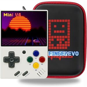 FINGEREVO Miyoo Mini V4 Consola de juegos portátil de 7.11 cm, visualización IPS 750 x 560, 2000 mAh, Miyoo-Mini v4, con funda portátil, color blanco FINGEREVO Miyoo Mini V4 Consola de juegos portátil de 7.11 cm, visualización IPS 750 x 560, 2000 mAh, Miyoo-Mini v4, con funda portátil, color blanco